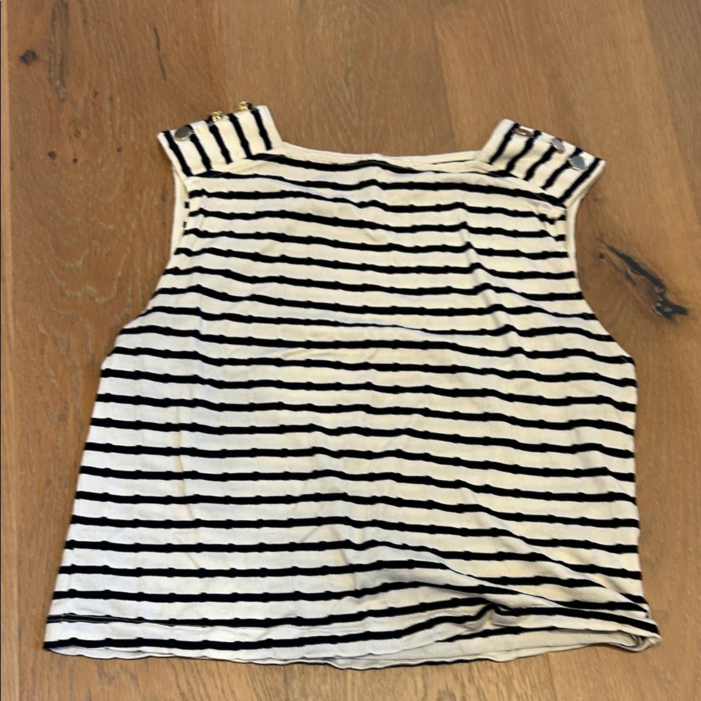 Nation Striped Sleeveless Top size small